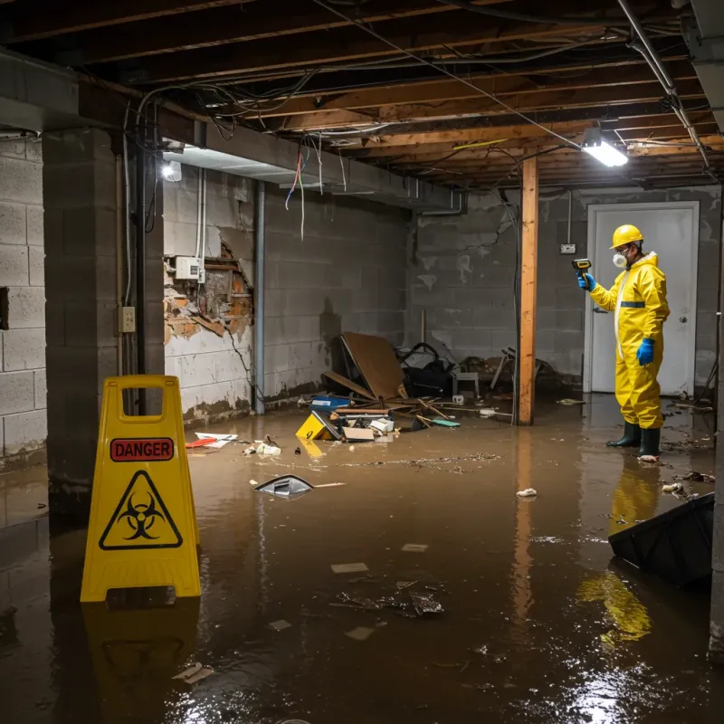 Flooded Basement Electrical Hazard in Lake City, AR Property