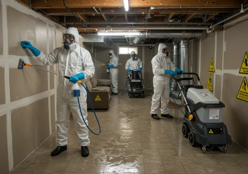 Basement Moisture Removal and Structural Drying process in Lake City, AR